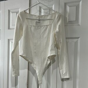 Cream Long Sleeve Bodysuit